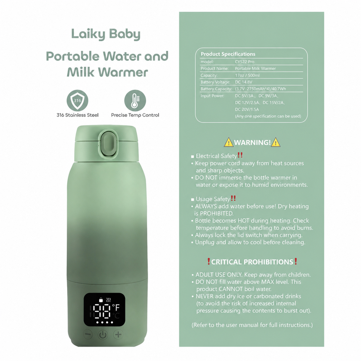 Portable Milk Warmer