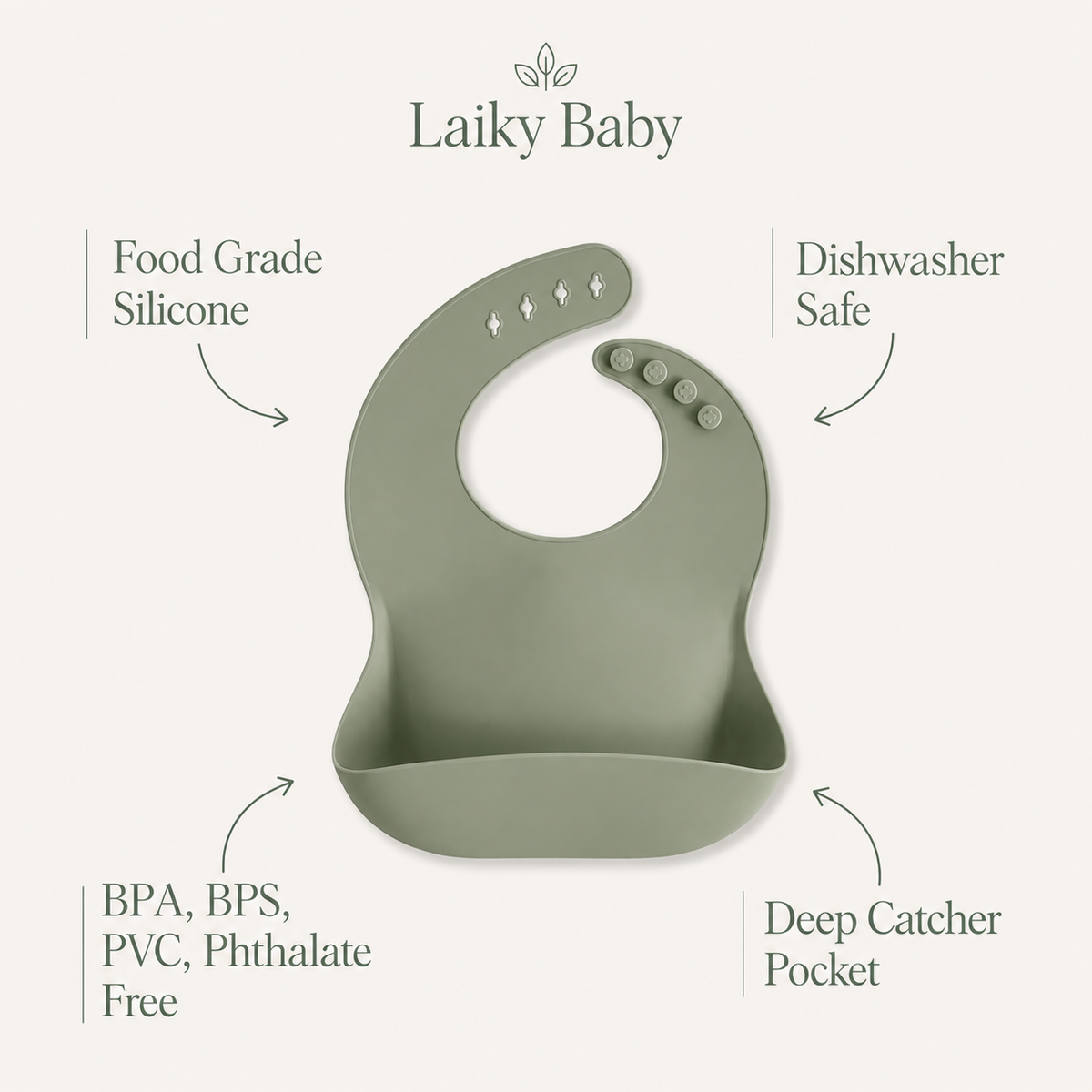 Laiky Baby Curated 2-Pack Silicone Bibs