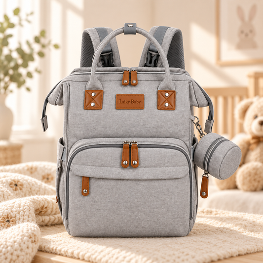Diaper Backpack with Portable Changing Station