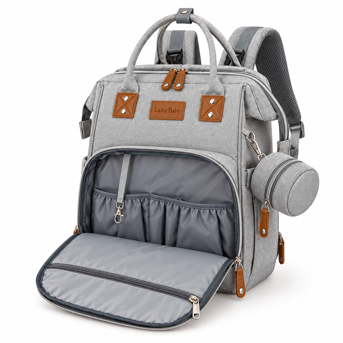Diaper Backpack with Portable Changing Station